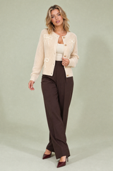 Beige knaggvest