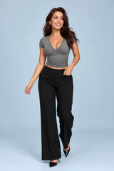 Crop top med V-utringning