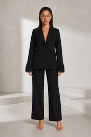 Ensemble tailleur manches plume | Lounelle Paris
