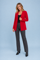 Midlang blazer med V-hals