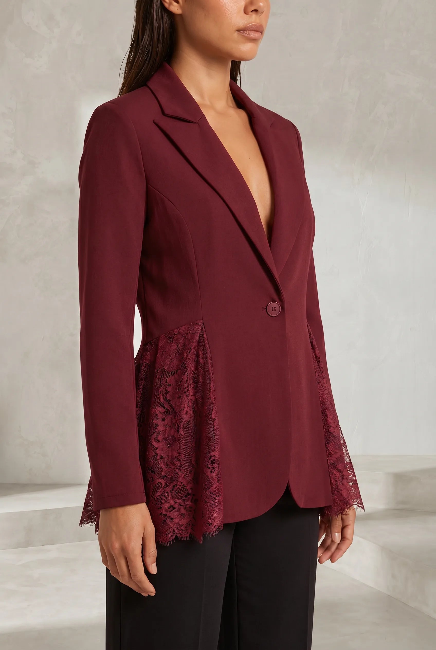 Blazer ajusté à dentelle | Lounelle Paris