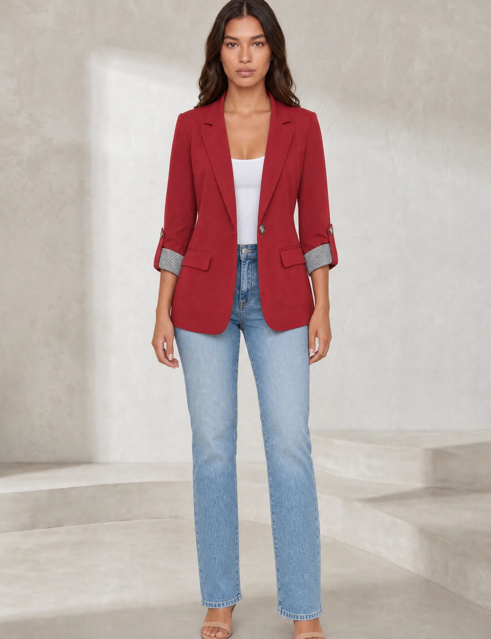 Blazer ajusté manches trois-quarts | Lounelle Paris