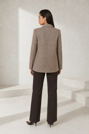 Blazer ajusté motif pied-de-poule | Lounelle Paris