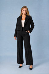 Kort, vid dobbeltspent blazer
