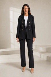 Blazer croisé en tweed | Lounelle Paris