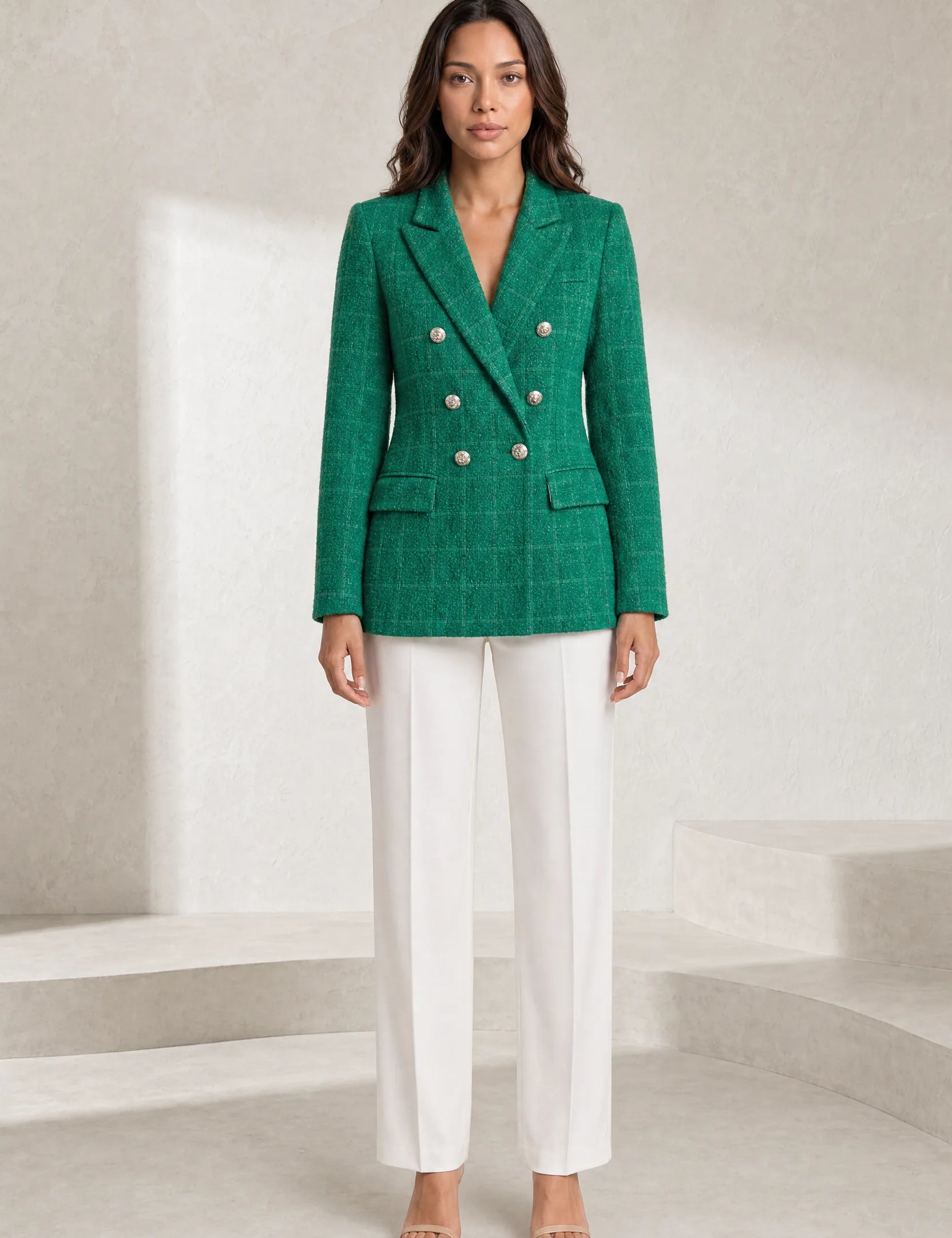Blazer croisé en tweed | Lounelle Paris
