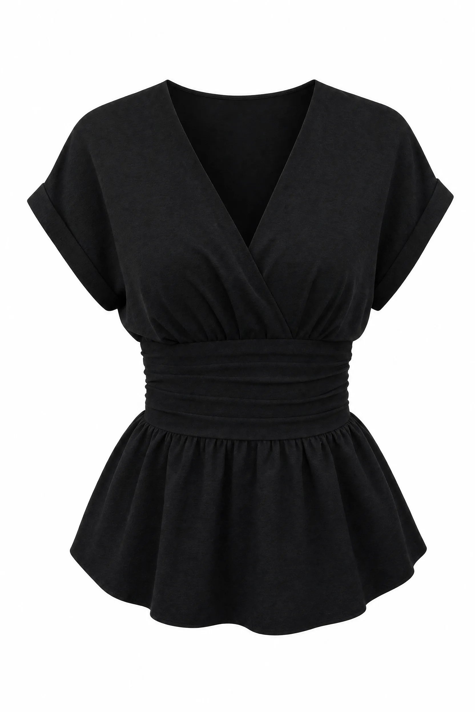 Blouse col V taille cintrée | Lounelle Paris