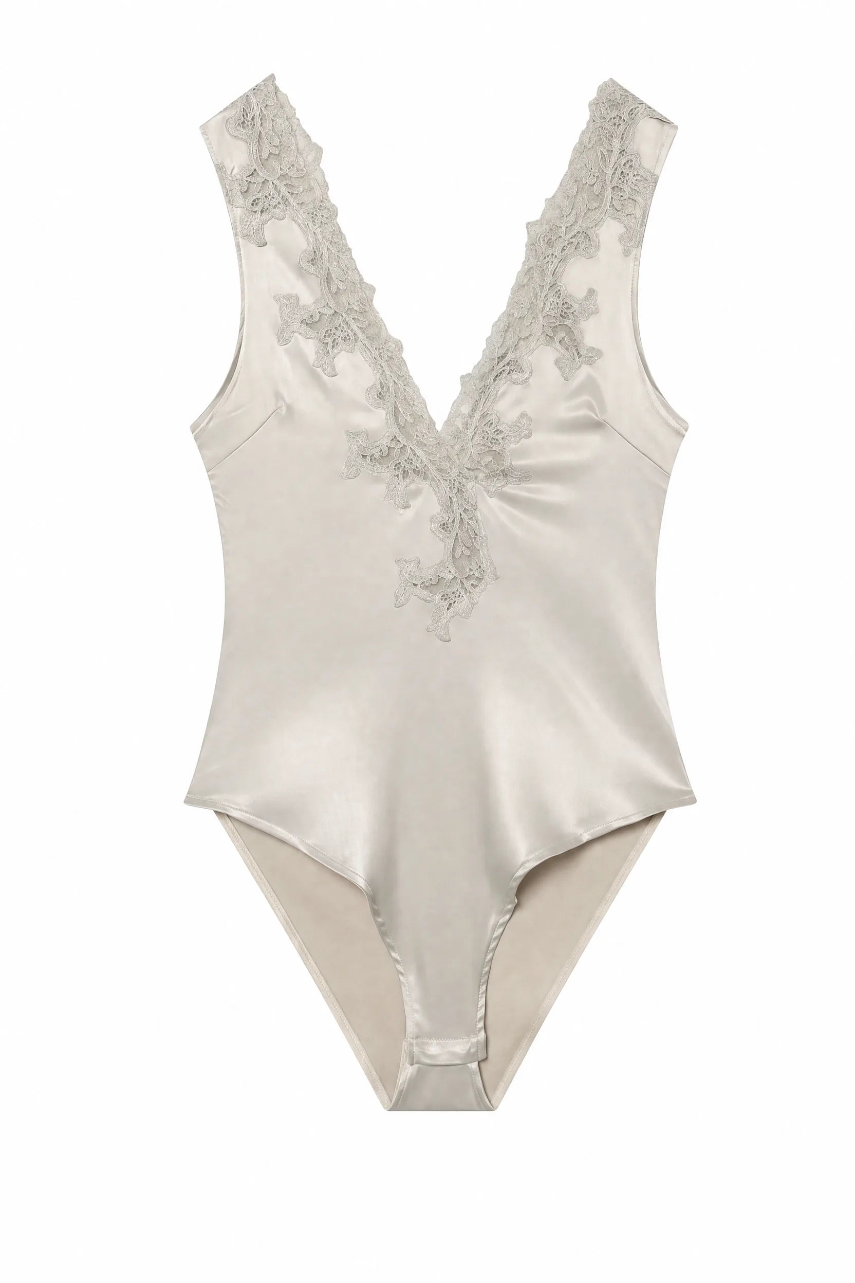Body ivoire satiné décolleté V | Lounelle Paris