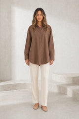Chemise fluide à col chemise