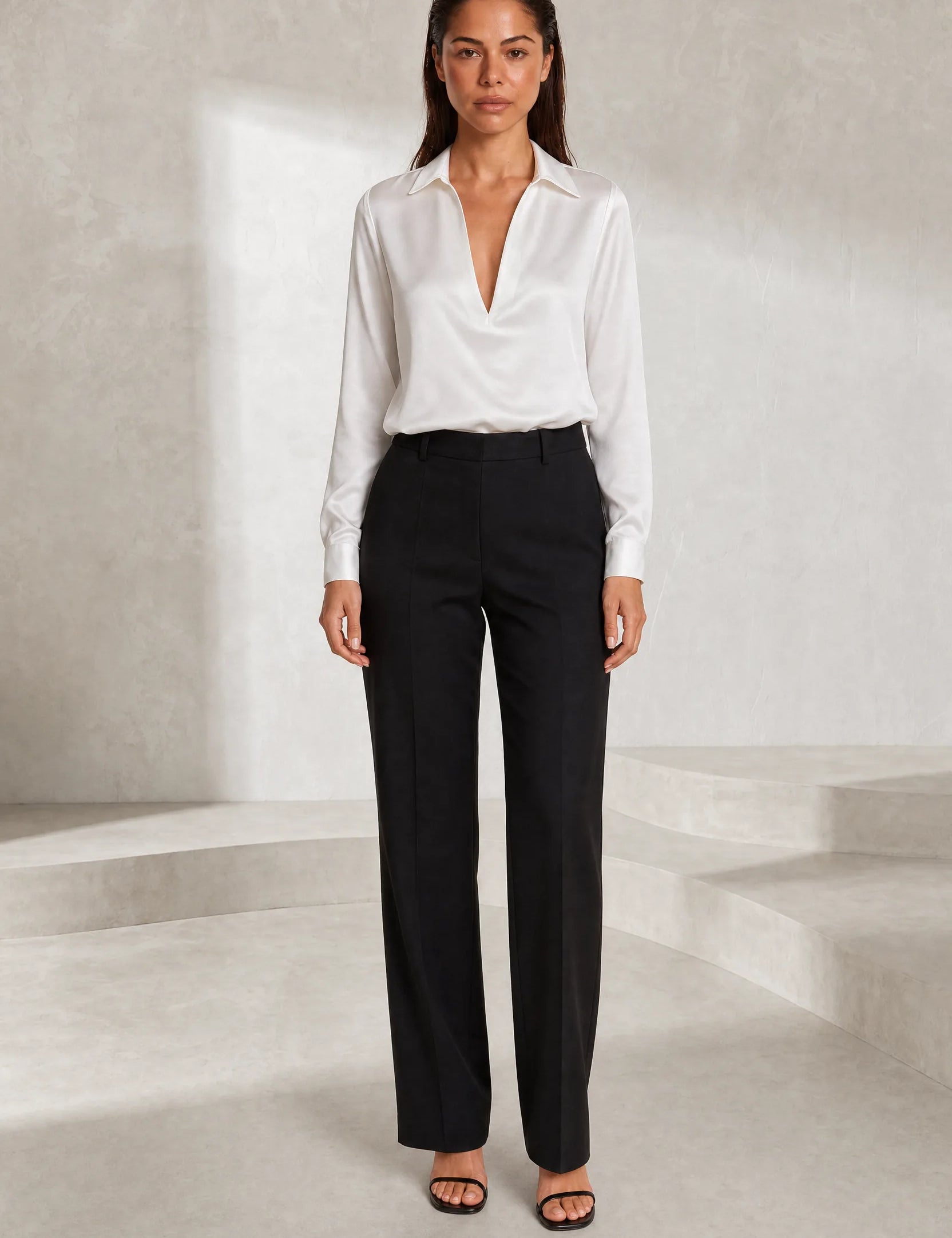 Chemise fluide col V | Lounelle Paris