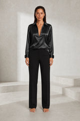 Chemise fluide col V