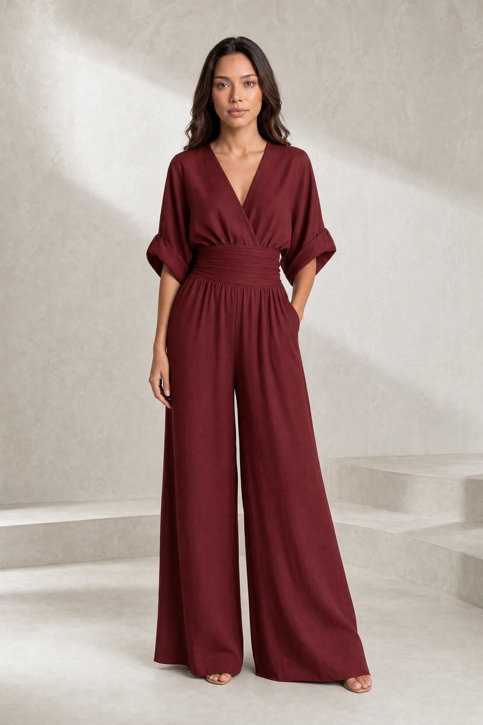 Combinaison col V taille haute | Lounelle Paris