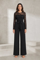 Combinaison en dentelle à jambes larges
