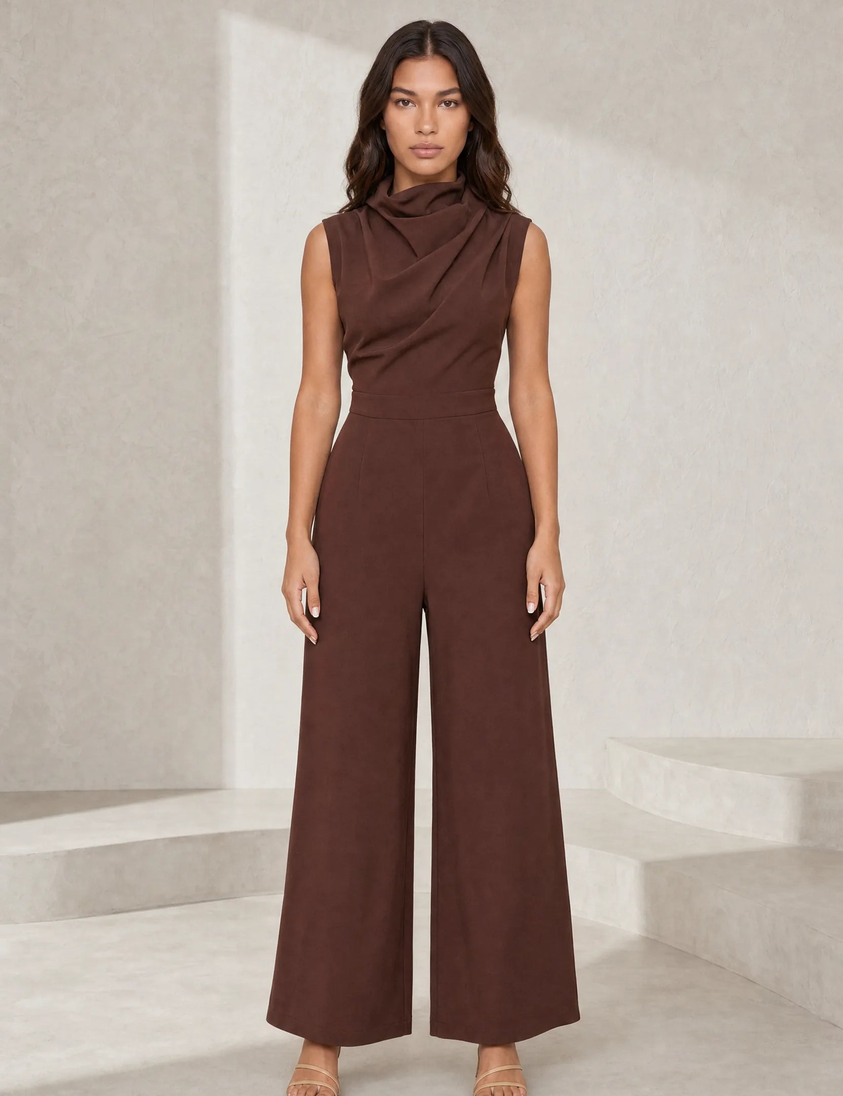 Combinaison fluide col drapé | Lounelle Paris
