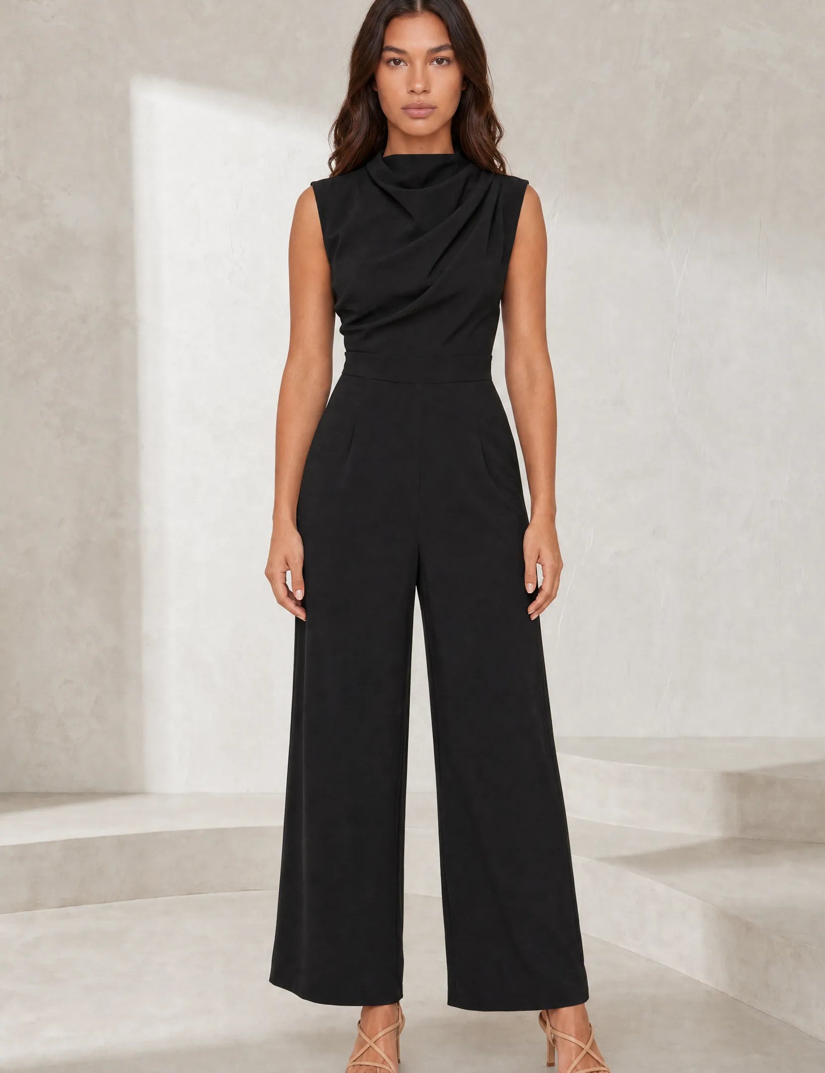 Combinaison fluide col drapé | Lounelle Paris