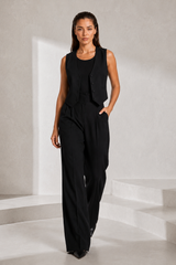 Ensemble gilet col V pantalon large