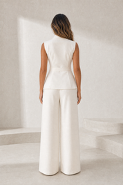 Ensemble gilet croisé pantalon large | Lounelle Paris