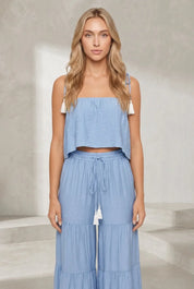 Ensemble bleu clair bretelles fines | Lounelle Paris