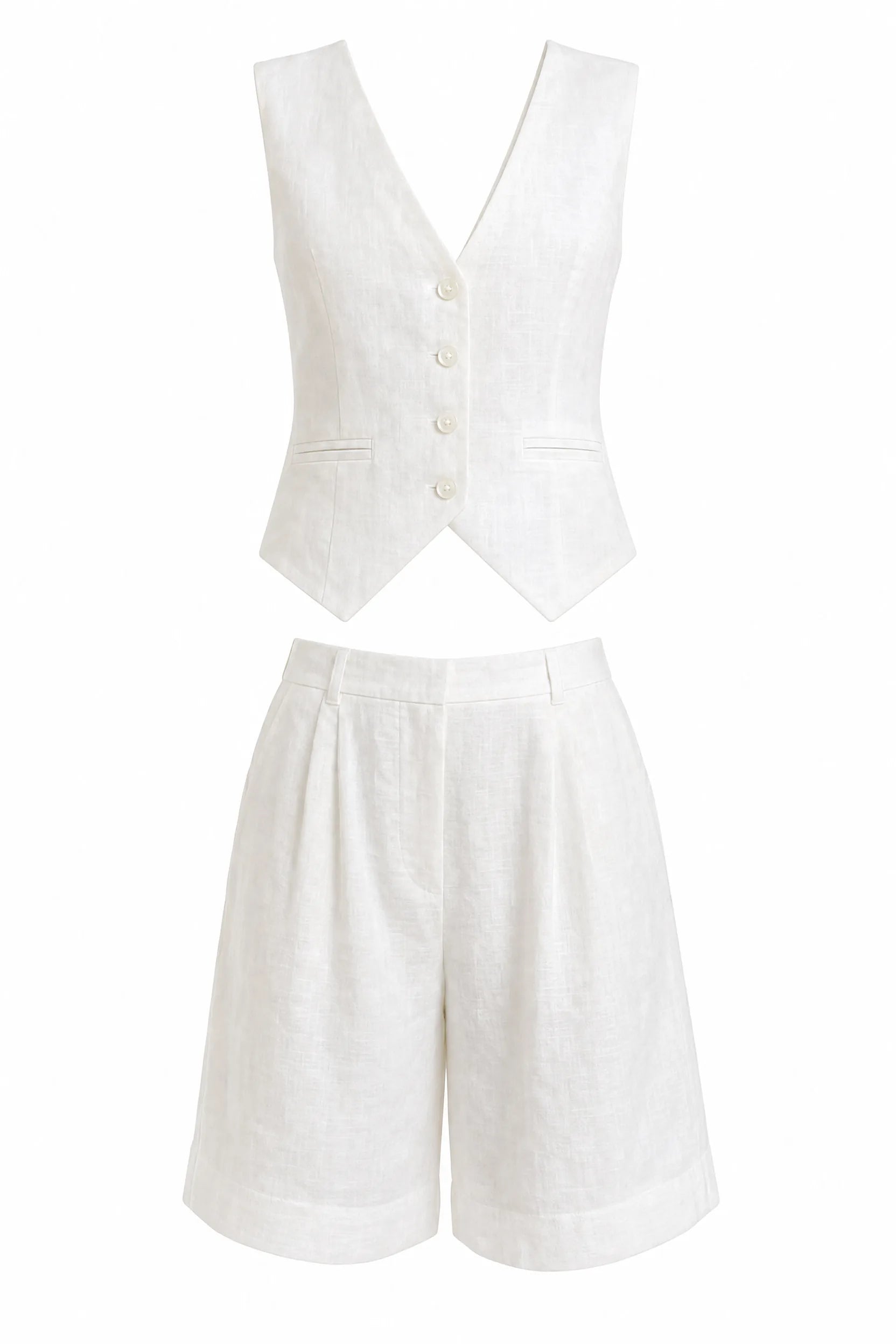 Ensemble gilet et short col V | Lounelle Paris