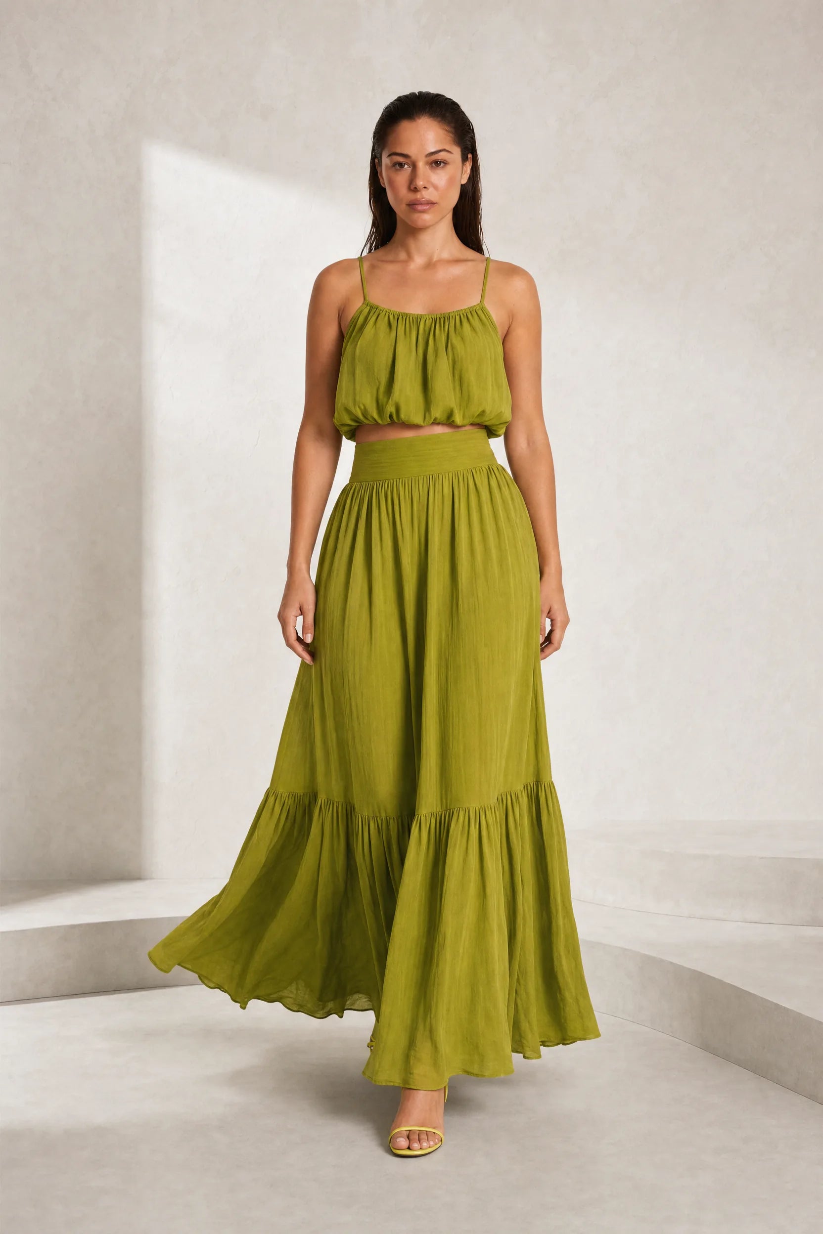 Ensemble jupe longue fines bretelles | Lounelle Paris