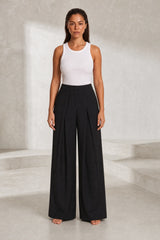 Ensemble noir ceinturé taille haute