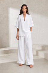 Ensemble pantalon ample col V