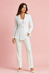 Teksturert blazer-vest, tettsittende