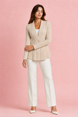 Teksturert blazer-vest, tettsittende