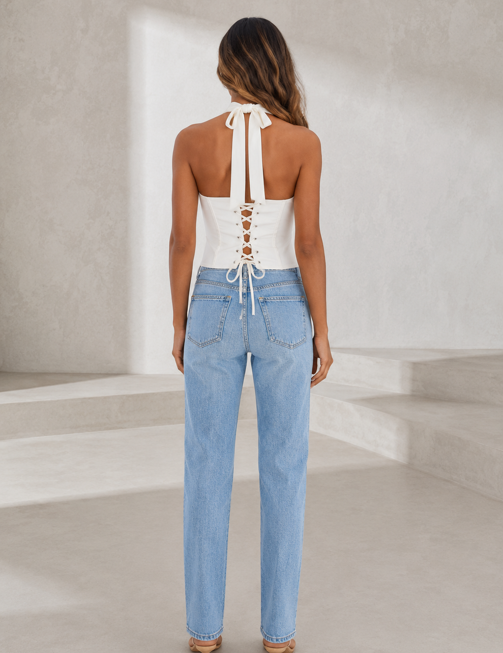 Crop top corset licou décolleté en cœur | Lounelle Paris