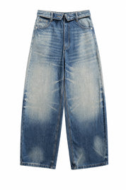 Jean bleu ample taille rabattable | Lounelle Paris
