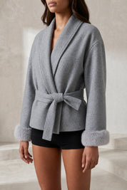 Manteau court ample col châle | Lounelle Paris