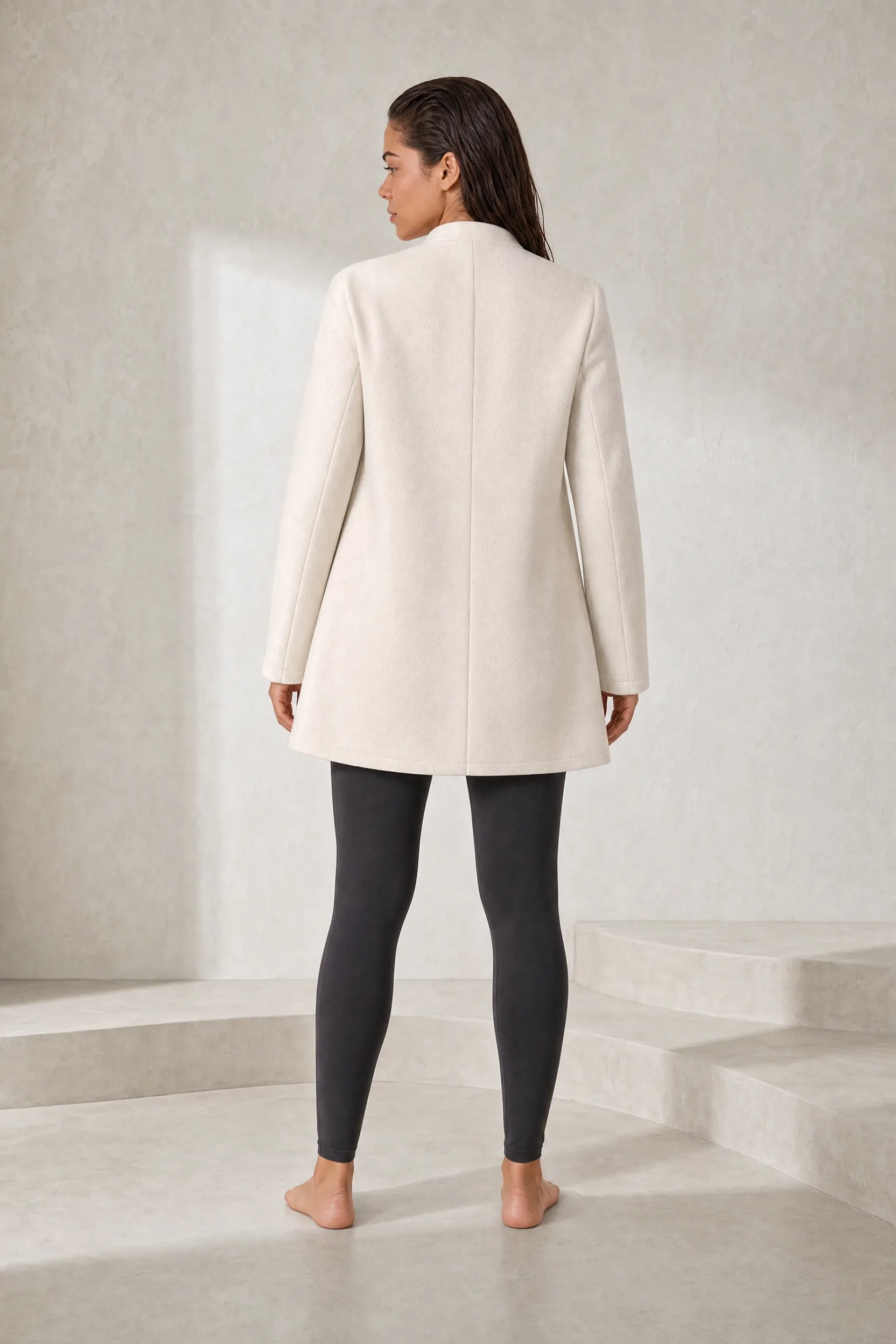Manteau mi-long à col montant | Lounelle Paris