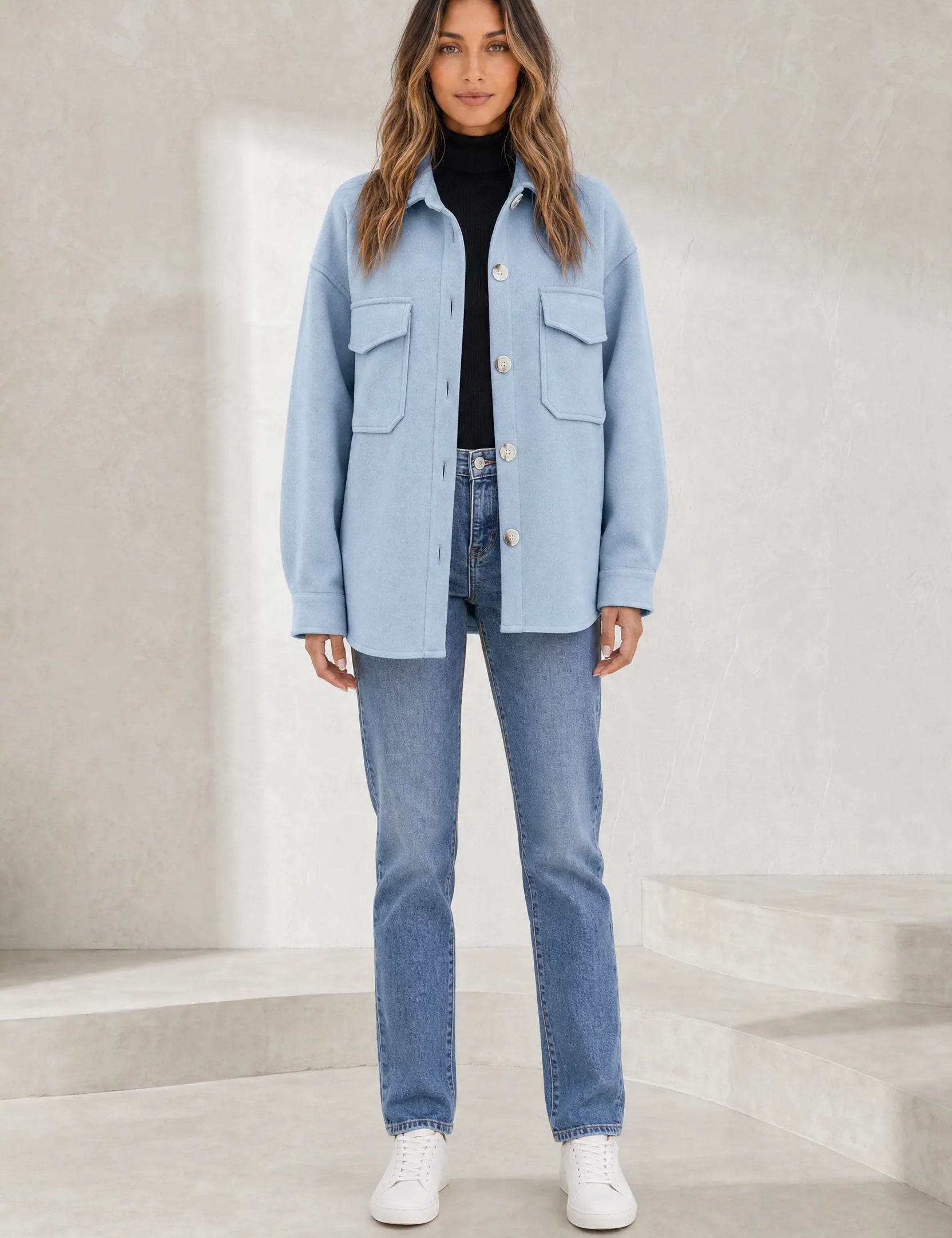 Manteau mi-long ample à revers | Lounelle Paris