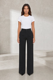 Pantalon de tailleur fluide taille haute | Lounelle Paris