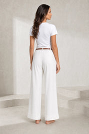Pantalon large ceinturé taille mi-haute | Lounelle Paris