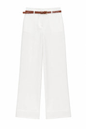 Pantalon large ceinturé taille mi-haute | Lounelle Paris