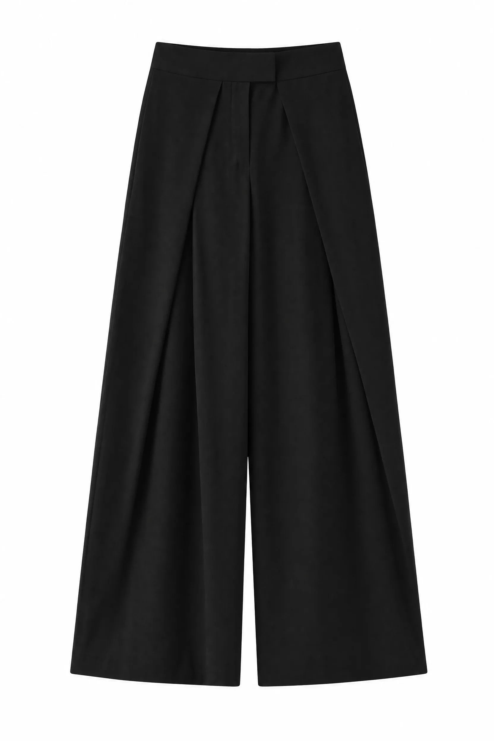 Pantalon large noir plis devant | Lounelle Paris