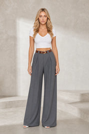 Pantalon large taille haute fluide | Lounelle Paris