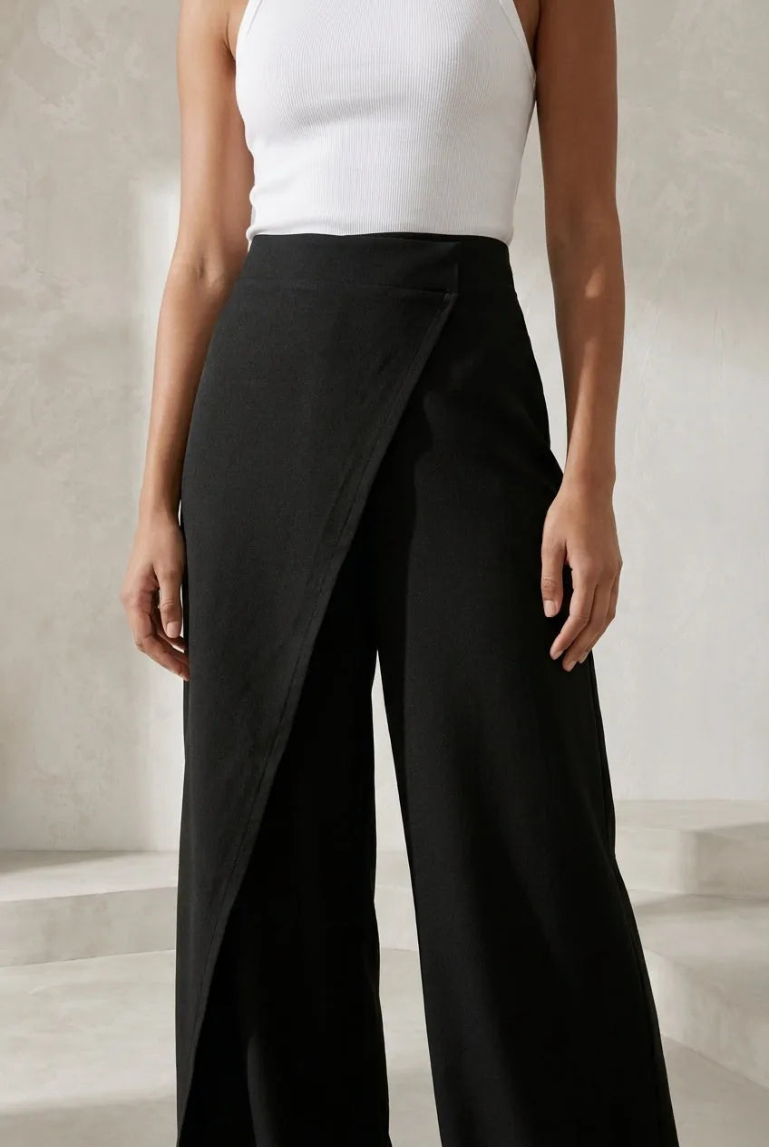 Pantalon taille haute asymétrique | Lounelle Paris