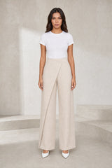Pantalon taille haute asymétrique