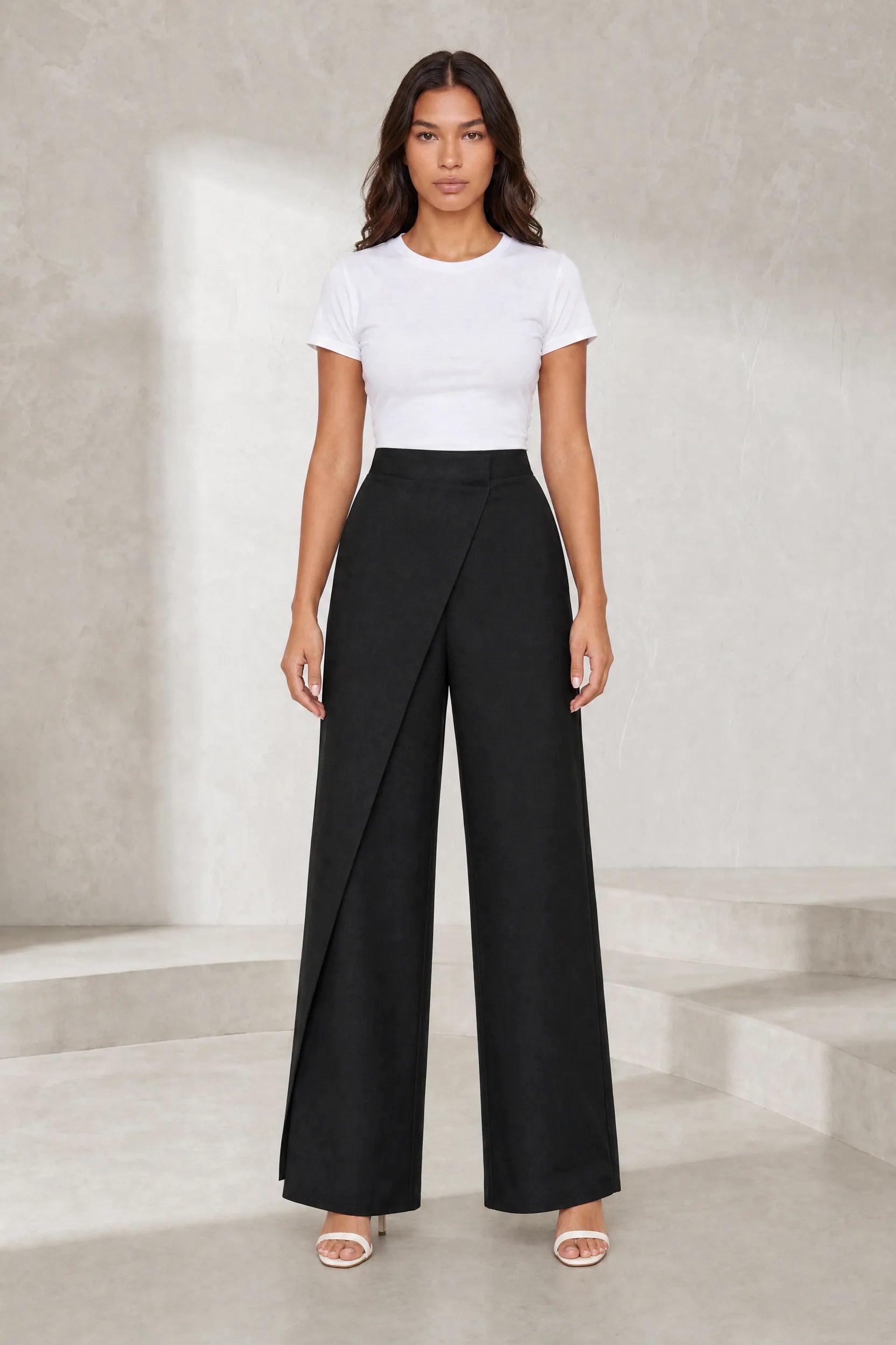 Pantalon taille haute asymétrique | Lounelle Paris
