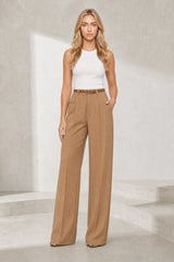 Pantalon tailleur blanc taille haute