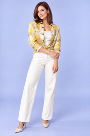 Chemise oversize boutonnée à carreaux jaune | Porté sur une autre silhouette | Lounelle Paris