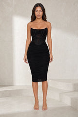Robe bandeau effet corset