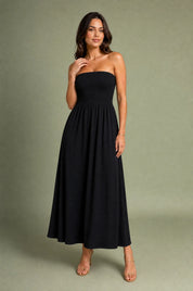 Robe bustier épaules dénudées | Variante Noir | Lounelle Paris