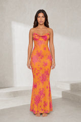 Robe florale dos nu