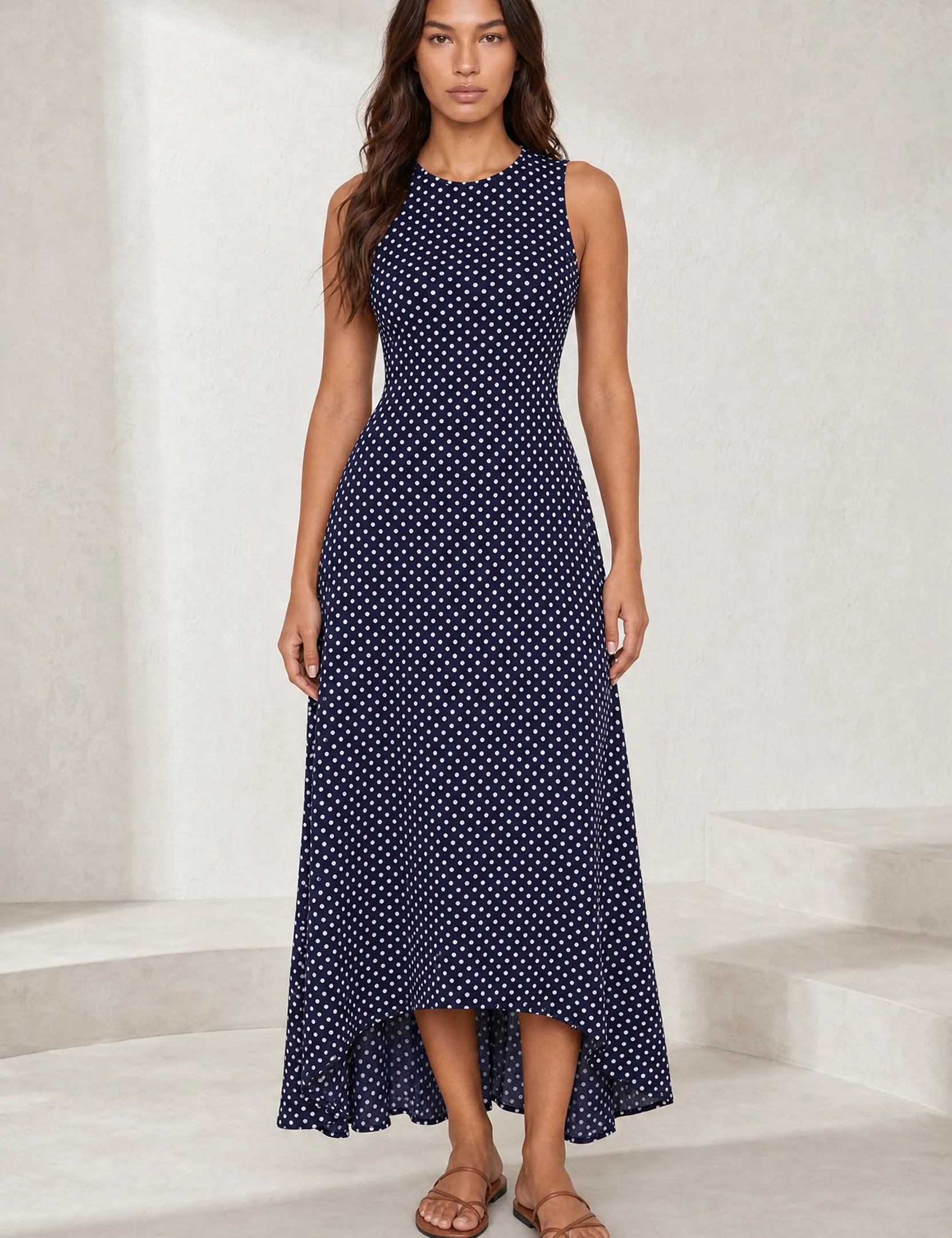 Robe longue à pois dos nu | Lounelle Paris