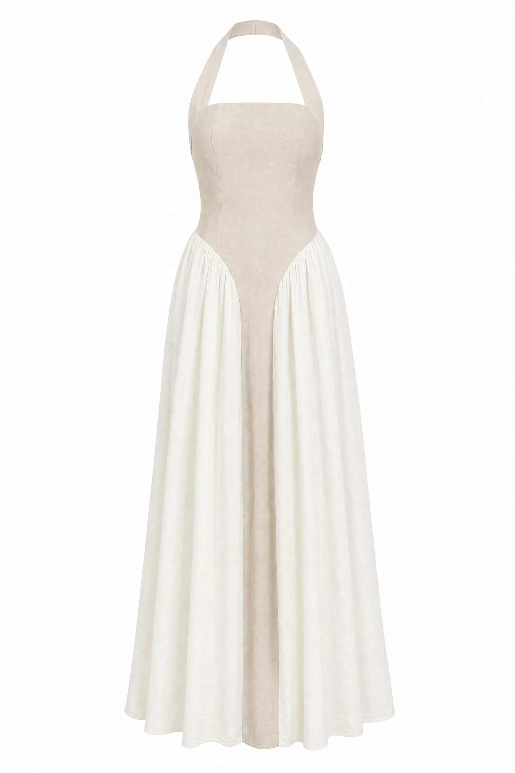 Robe longue abricot col licou dos nu | Lounelle Paris