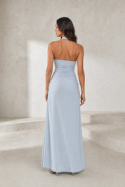 Robe longue bleu clair dos nu | Lounelle Paris