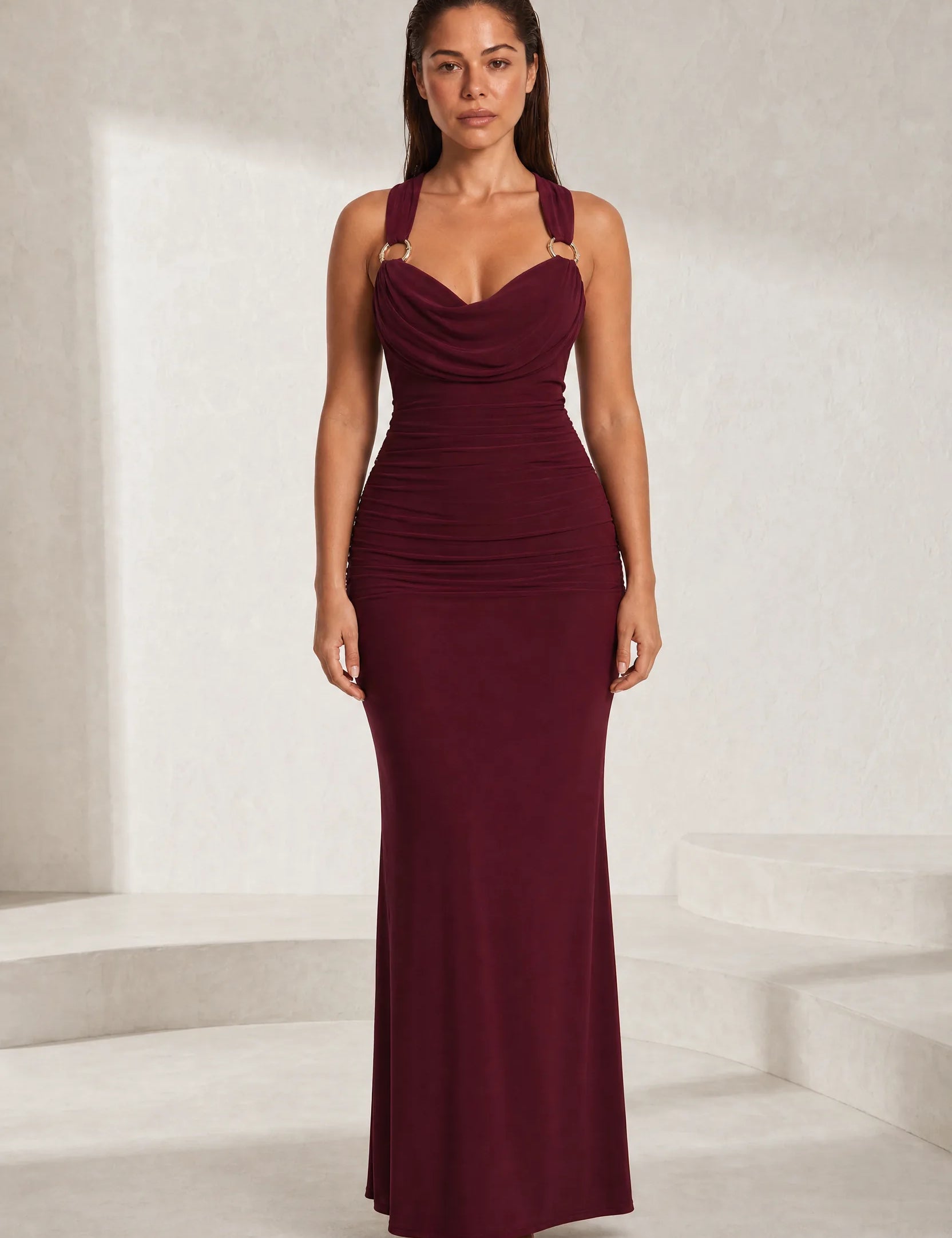 Robe longue col bénitier dos nu | Lounelle Paris